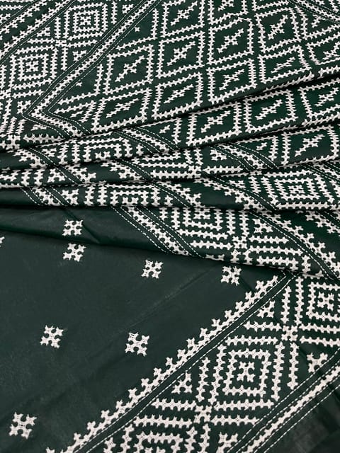 Geometric Kutchwork Saree