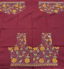 Floral Kanthawork Blouse Piece