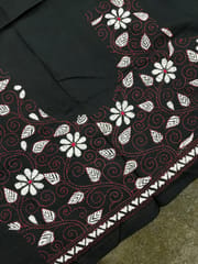 Floral Kanthawork Blouse Piece