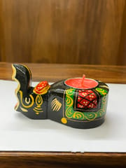 Elephant Handpainted Candle Holder