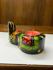 Elephant Handpainted Candle Holder