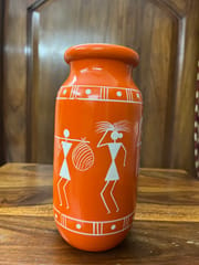 Warli Wooden Flower Vase